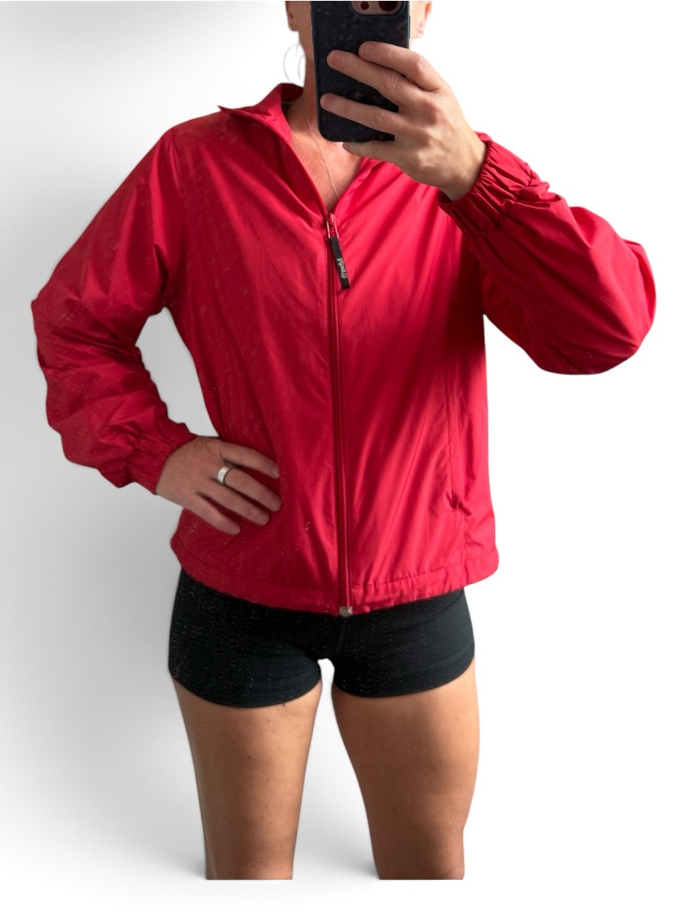 Ashworth Red Women's Bomber Jacket with Zip